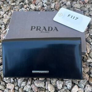 Black Prada Long Wallet with Box - F117